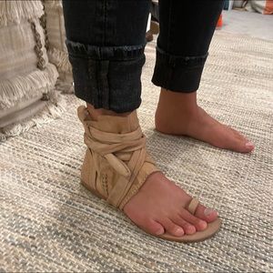 Free People Wrap Leather Sandals 38